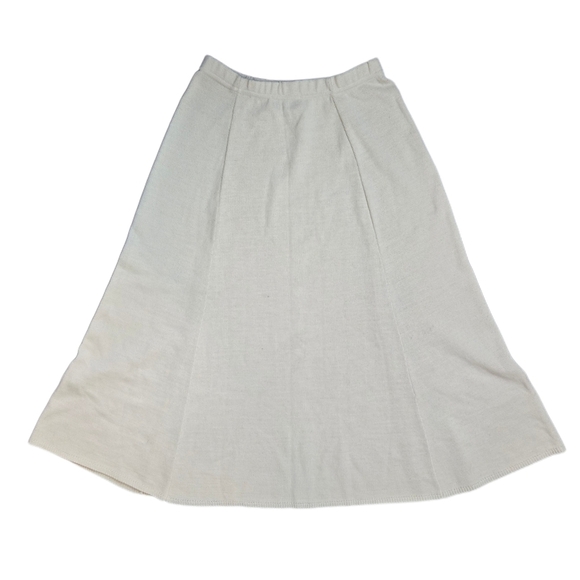 Vtg Helen Harper 50s Classic Preppy Cream Midi Neutral Quiet Luxury Size S - Picture 1 of 4